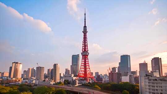 原创国际化大都市日本东京市东京塔富士山城