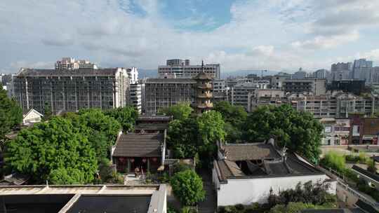 福建福州乌塔地标建筑航拍