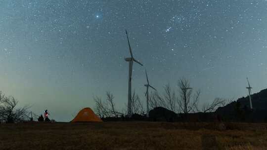 户外夜晚星空星河延时