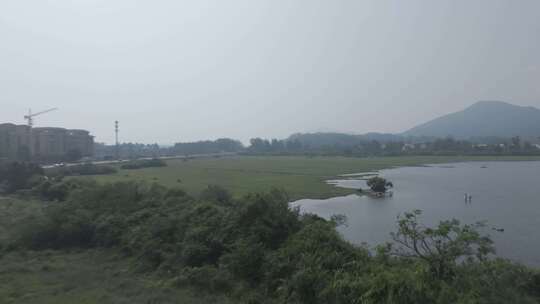 海南农村湿地风光