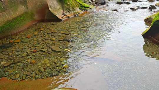 农村大山河流溪水水流小溪山涧