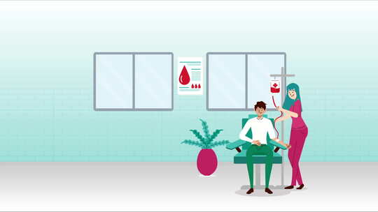 献血的小男孩和医生视频素材模板下载