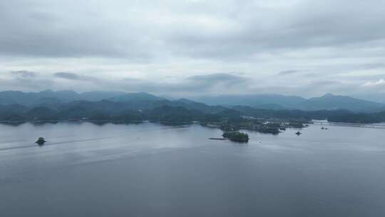 4K航拍浙江千岛湖风景区风光