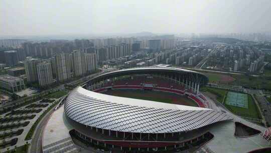 安徽蚌埠体育中心体育馆航拍