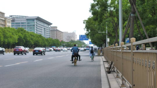 北京cbd白天城市风光拥挤道路交通