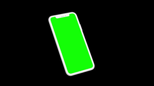 黑色背景和绿幕手机
