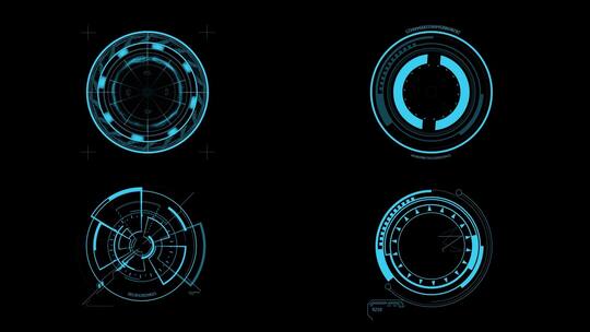 高科技HUD元素视频