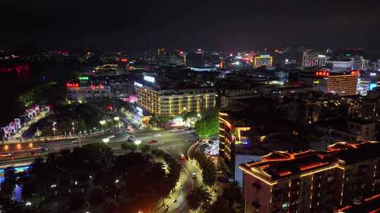 桂林夜景航拍视频素材模板下载