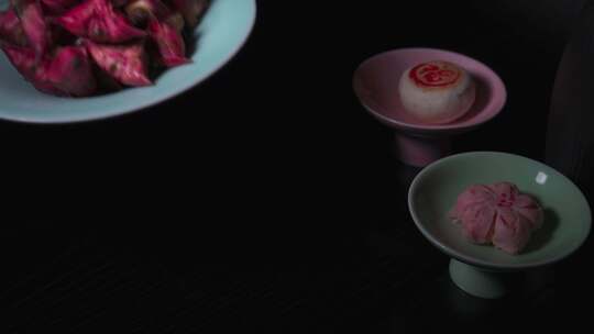 中秋节苏式月饼手工制作素材（菱角小吃）