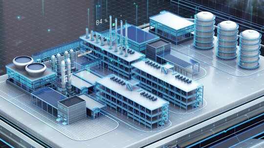 智慧科技工厂车间发电厂全息大数据沙盘