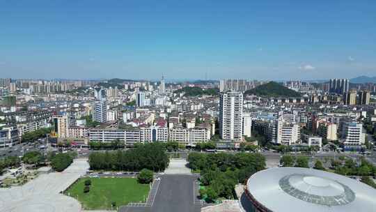 航拍江西宜春建设宜春大景