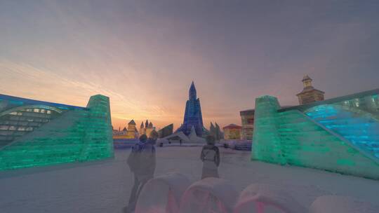 哈尔滨冰雪大世界4K延时摄影