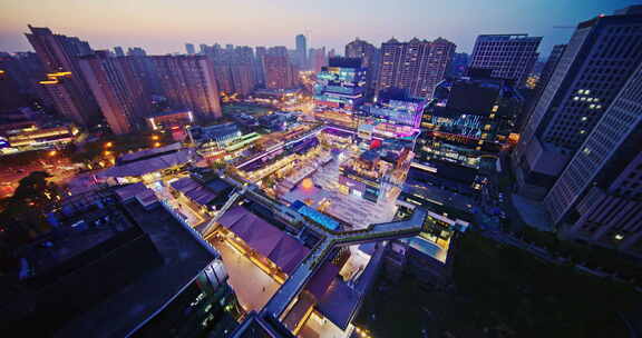 陕西西安万科城创意谷城市夜景