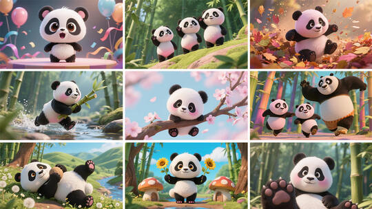 可爱熊猫动画 萌动熊猫的快乐日常