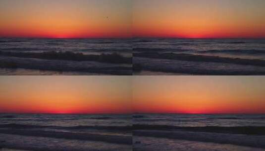 日出前海滩空镜高清在线视频素材下载