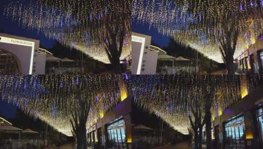 美丽的街景灯光装饰云南双廊高清在线视频素材下载