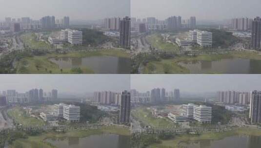 4k航拍广州增城知识城高清在线视频素材下载