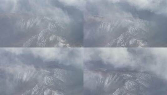 飞机上航拍 俯瞰雪山 藏区大气_1650高清在线视频素材下载