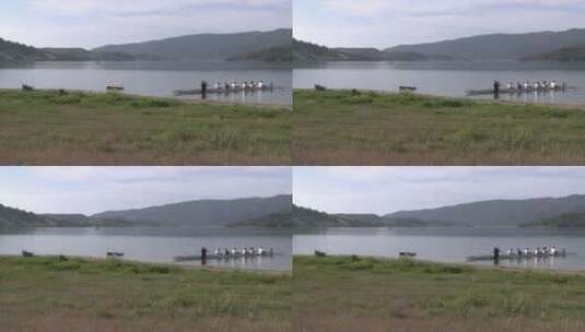 卡西塔斯湖水面的延时摄影高清在线视频素材下载