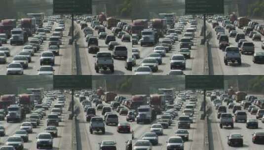 高速公路上交通缓慢高清在线视频素材下载