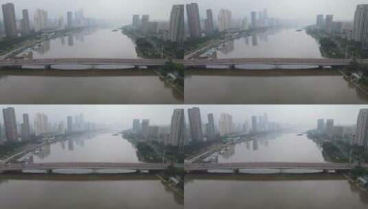航拍福州闽江大桥交通高清在线视频素材下载