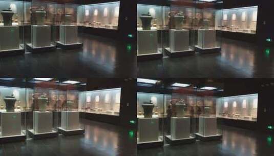 收藏的青铜器展厅4K实拍视频高清在线视频素材下载