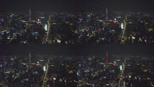 2022广州珠江新城夜景天环广场猎德大桥高清在线视频素材下载