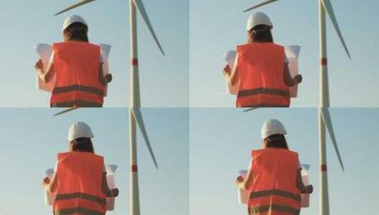 风车 风力发电 风电 清洁能源 碳中和高清在线视频素材下载