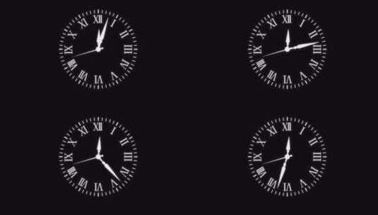 表 时钟 罗马钟表时间 转动 通道C时钟01高清在线视频素材下载