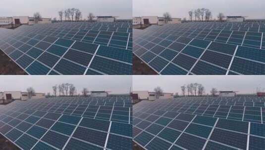 农村地区太阳能电池板高清在线视频素材下载