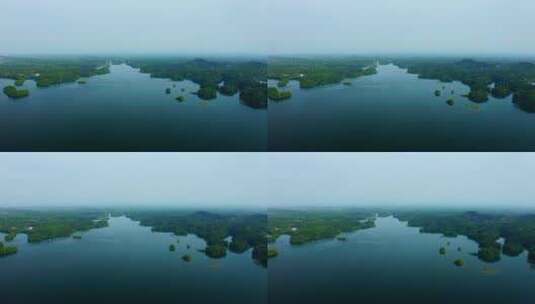 夕阳下的南湾湖高清在线视频素材下载