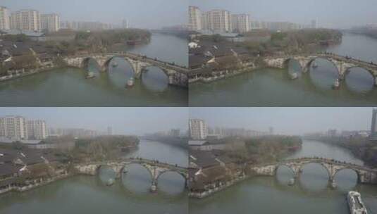 拱宸桥 大运河 航拍 杭州 3高清在线视频素材下载