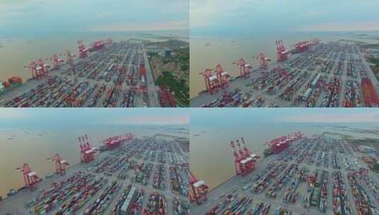 港口集装箱码头高清在线视频素材下载