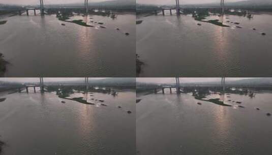 洛阳洛河跨河桥梁交通高清在线视频素材下载