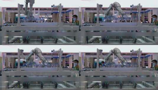 工业生产机器人高清在线视频素材下载