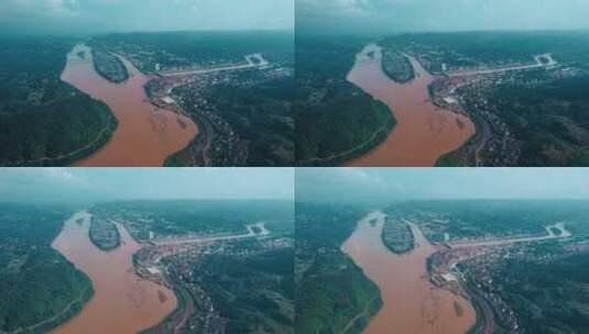 湘西港洪水灾害后高清在线视频素材下载