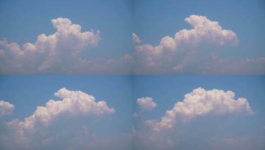 粉色云朵延时小清新天空蓝天白云夏天云层高清在线视频素材下载