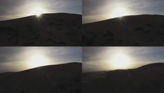 沙漠里的夕阳高清在线视频素材下载