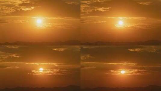 夕阳日落太阳下山延时摄影高清在线视频素材下载