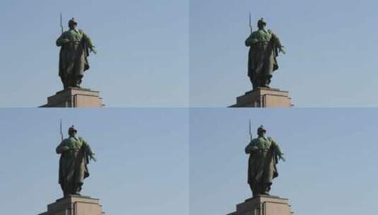 柏林蒂尔加滕二战纪念士兵雕像高清在线视频素材下载
