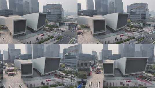 上海徐汇滨江西岸文化艺术中心航拍混剪高清在线视频素材下载