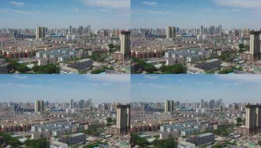 山东临沂市城市风光航拍4K视频高清在线视频素材下载