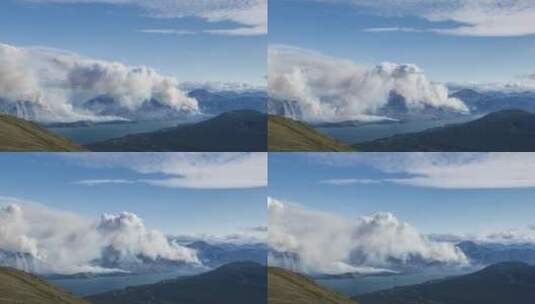 火山喷发的烟雾景观 高清在线视频素材下载