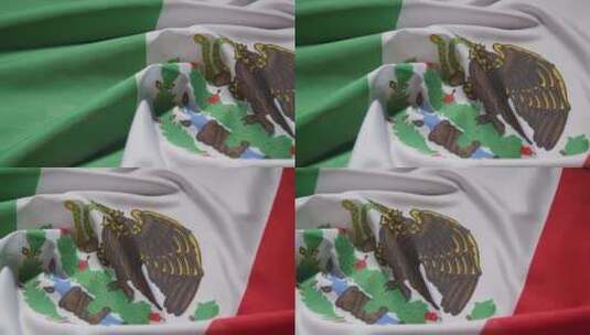 墨西哥国旗特写高清在线视频素材下载