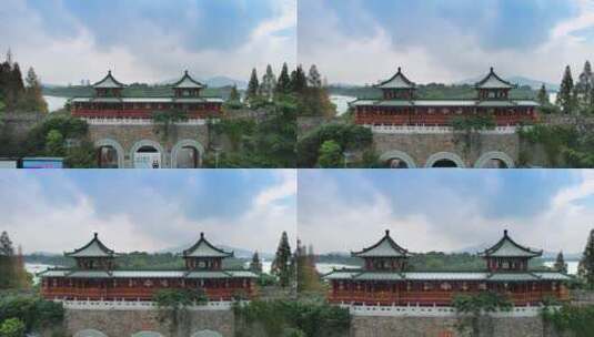 南京古城墙玄武门航拍风光高清在线视频素材下载