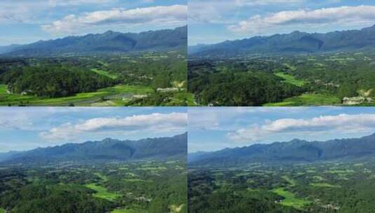 夏天绿色的高黎贡山山谷坝子高清在线视频素材下载