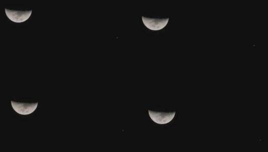 夜晚天空木星伴月天文现象高清在线视频素材下载