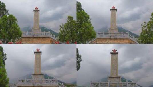 云南丽江渡江战役纪念碑高清在线视频素材下载
