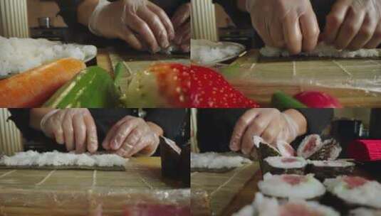 制作寿司全流程高清在线视频素材下载