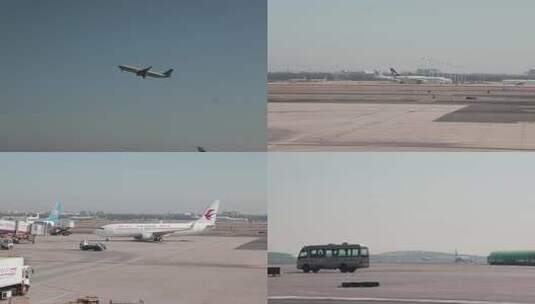 机场飞机起飞合集高清在线视频素材下载